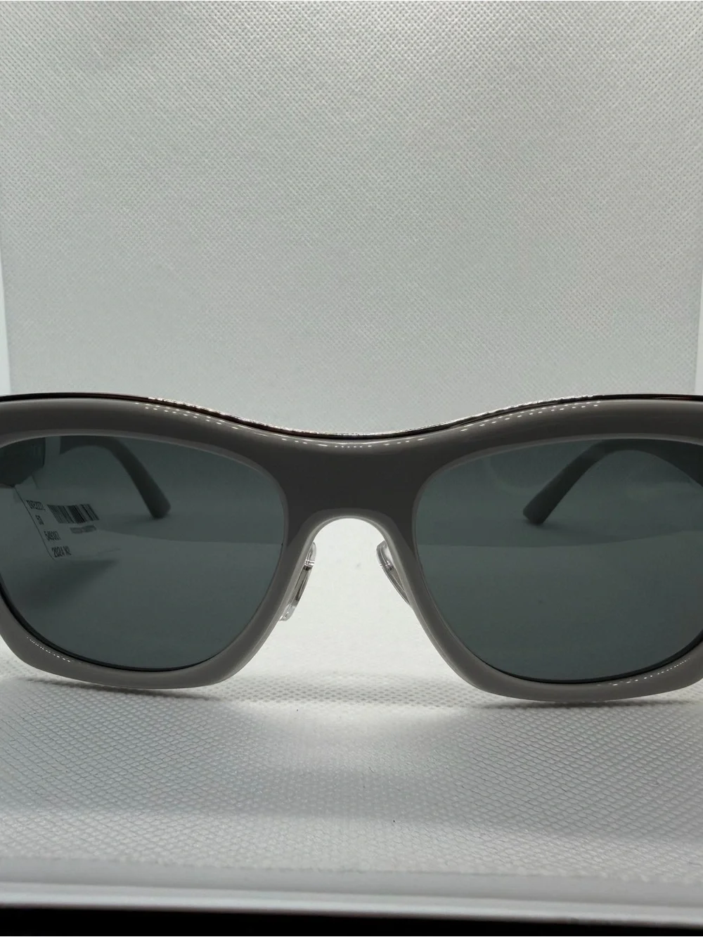 Versace Men’s Silver-Gray Frame Sunglasses with Dark Lenses